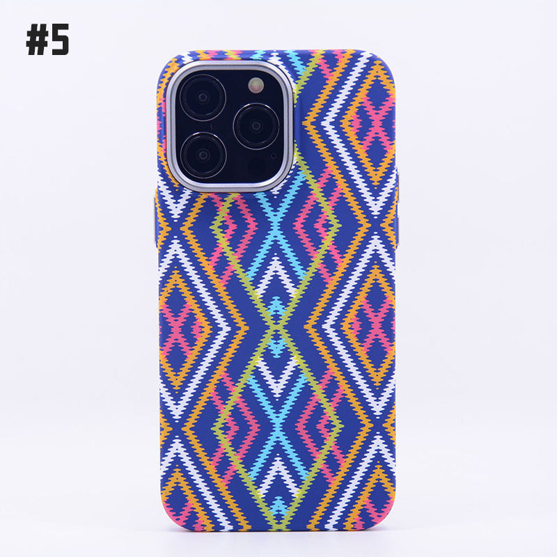 Luminous Magnetic Woven Pattern Mobile Phone Case