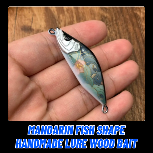 Mandarin Fish Shape Handmade Lure Wood Bait - #5