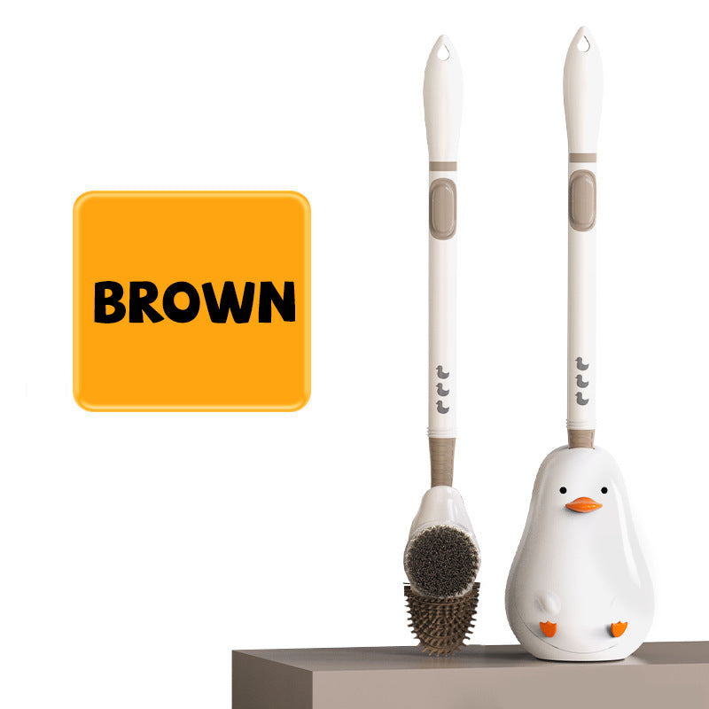 Cartoon Cute Duck Toilet Brush With Fluid