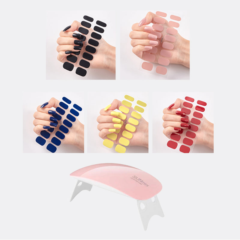 Semi-Cured Gel Nail Patch + UV Lamp