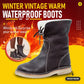 Vintage Buttery-Soft Waterproof Wool Lining Boots