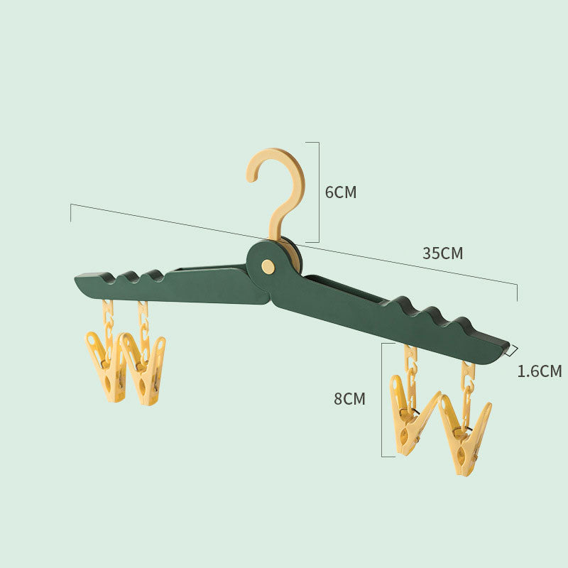 Folding Hanger With Clip