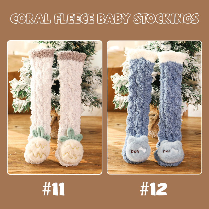 Coral Fleece Baby Stockings