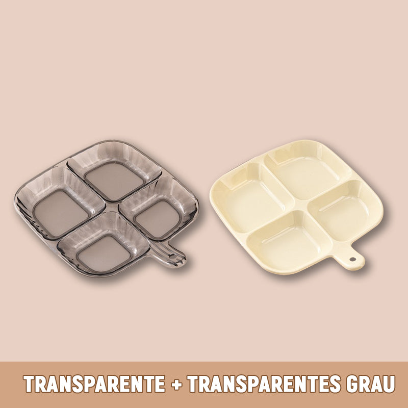 Mehrzweck-Zutatentablett mit vier Fächern für die Küche/Multi-purpose food preparation tray