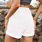 Women'S Tie Elastic Waist Denim Shorts
