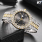 Diamant-Herrenuhr/Diamond-set Gypsophila quartz watch