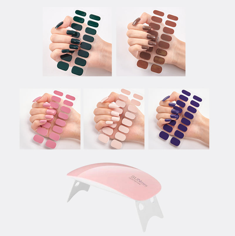 Semi-Cured Gel Nail Patch + UV Lamp