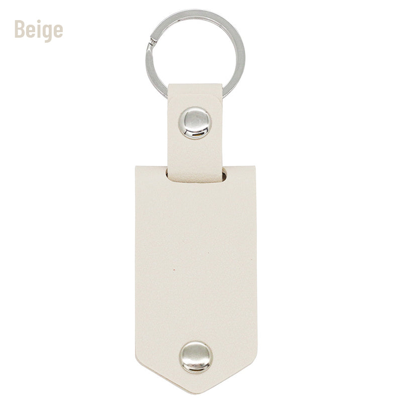 Custom Leather Photo Text Keychain Anniversary Gift For Couple