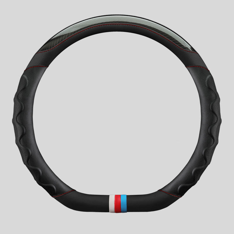 Carbon Fiber Color Block Steering Wheel Cover