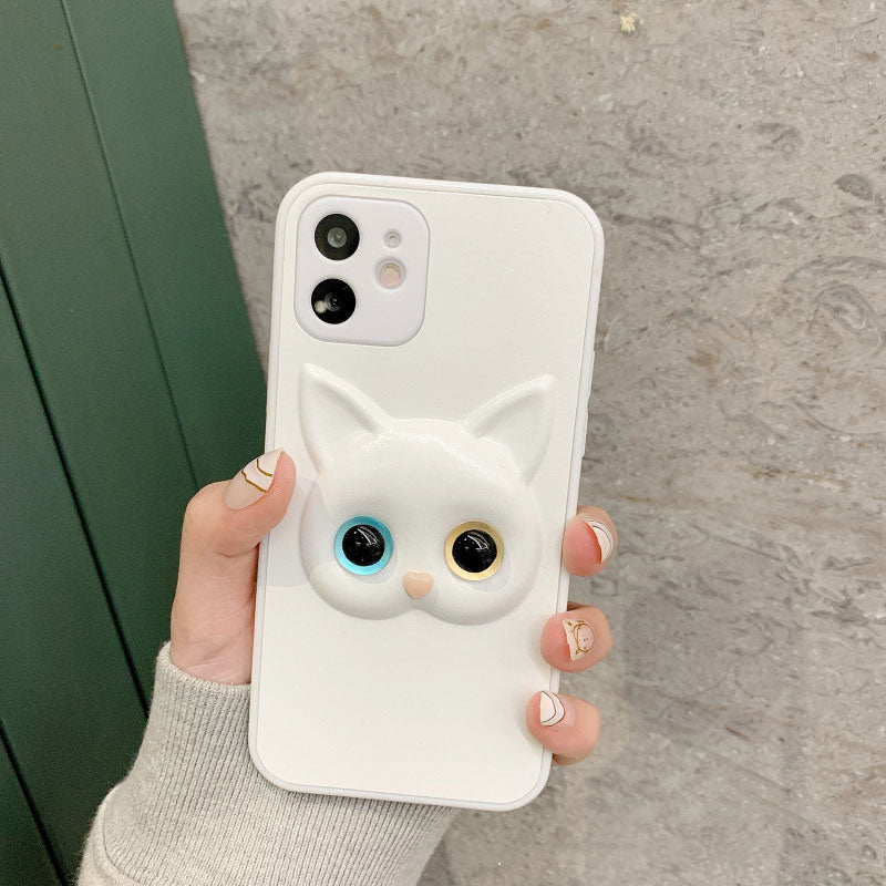 Different Pupil Black And White Cat Phone Case