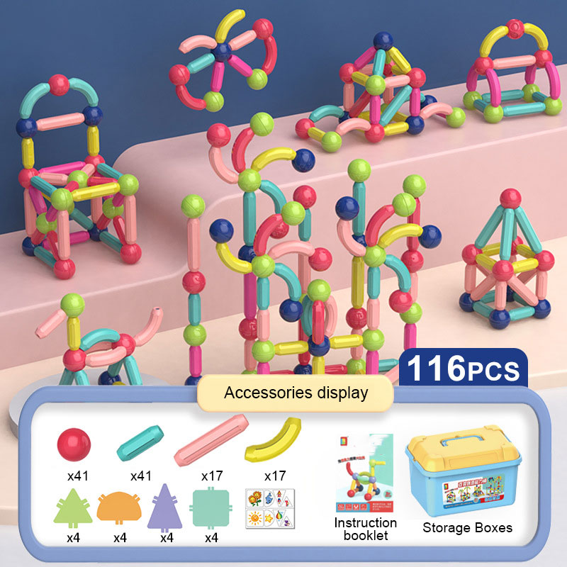 Children'S Ever-Changing Magnetic Stick Building Blocks
