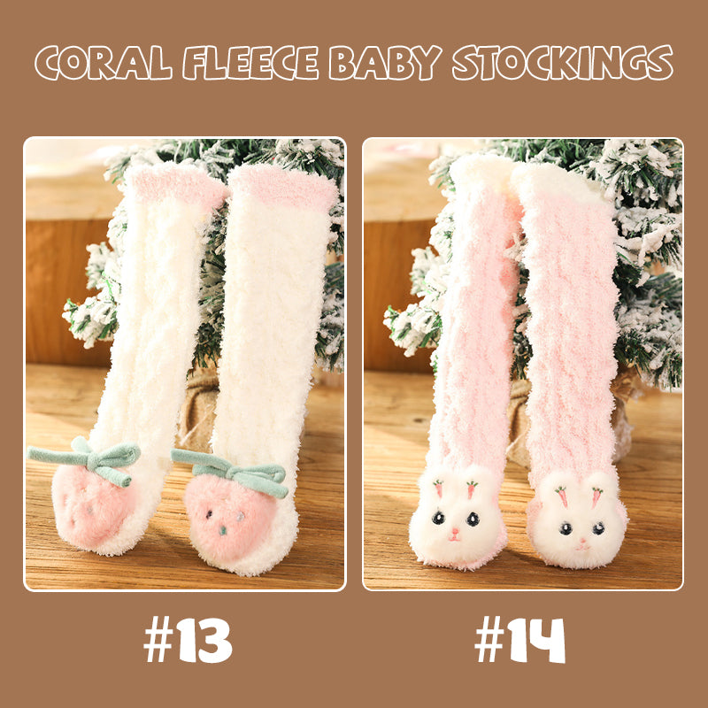 Coral Fleece Baby Stockings