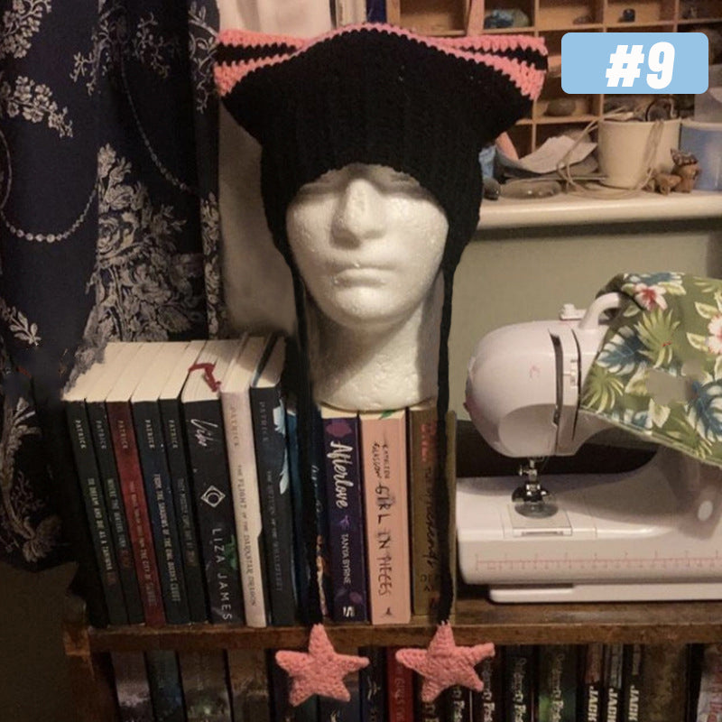 Hand Knitted Fox Ear Beanie