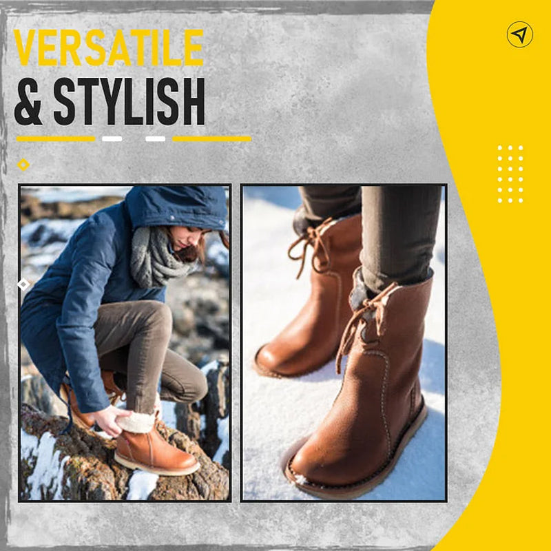 Vintage Buttery-Soft Waterproof Wool Lining Boots