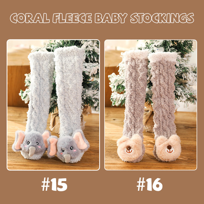 Coral Fleece Baby Stockings