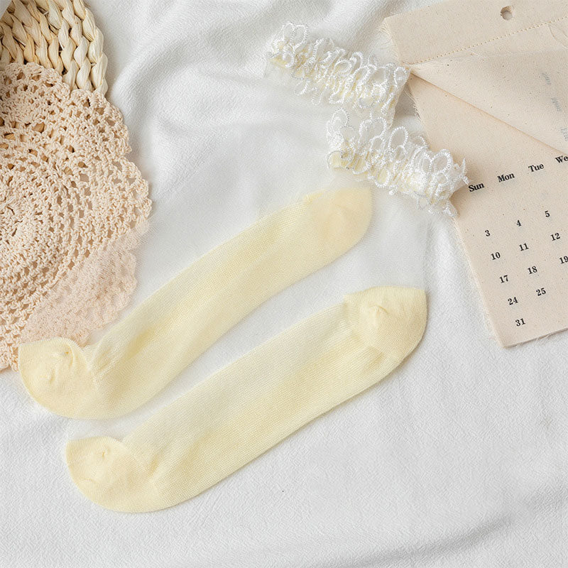 Summer Lace Crystal Socks