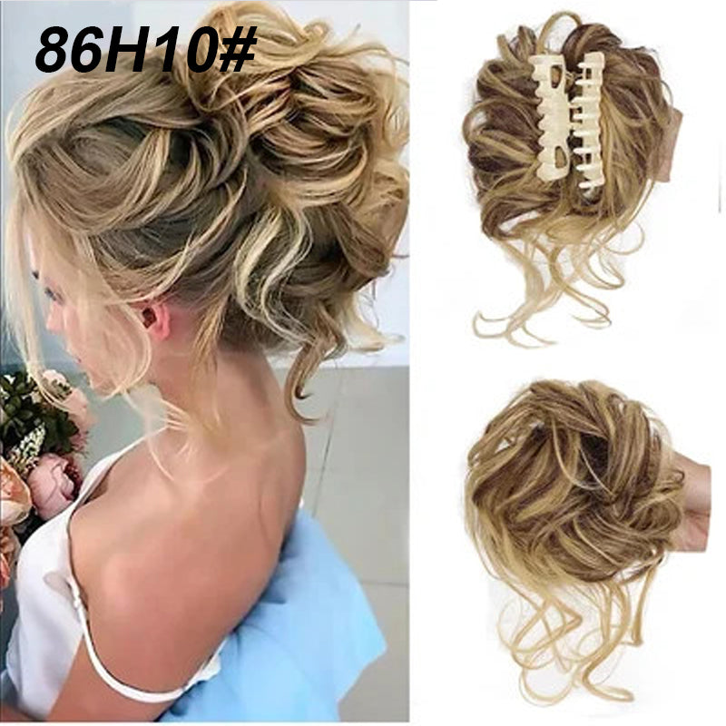 Lockiges Brötchen/Ball head wig clip