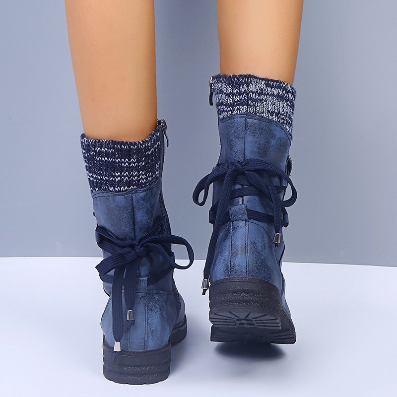 Comfortable Low Heel Mid-Calf Women's Boots