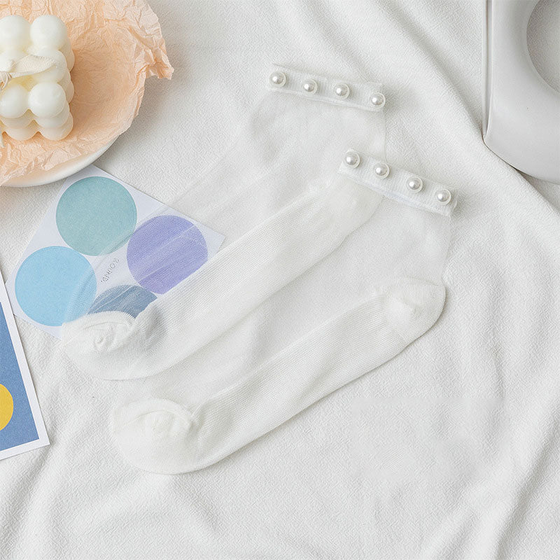 Summer Lace Crystal Socks