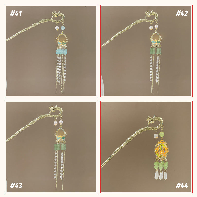 Retro Tassel Luminous Lantern Hairpin