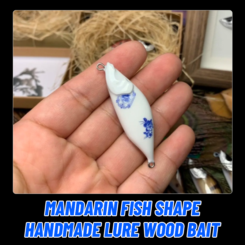 Mandarin Fish Shape Handmade Lure Wood Bait - #11