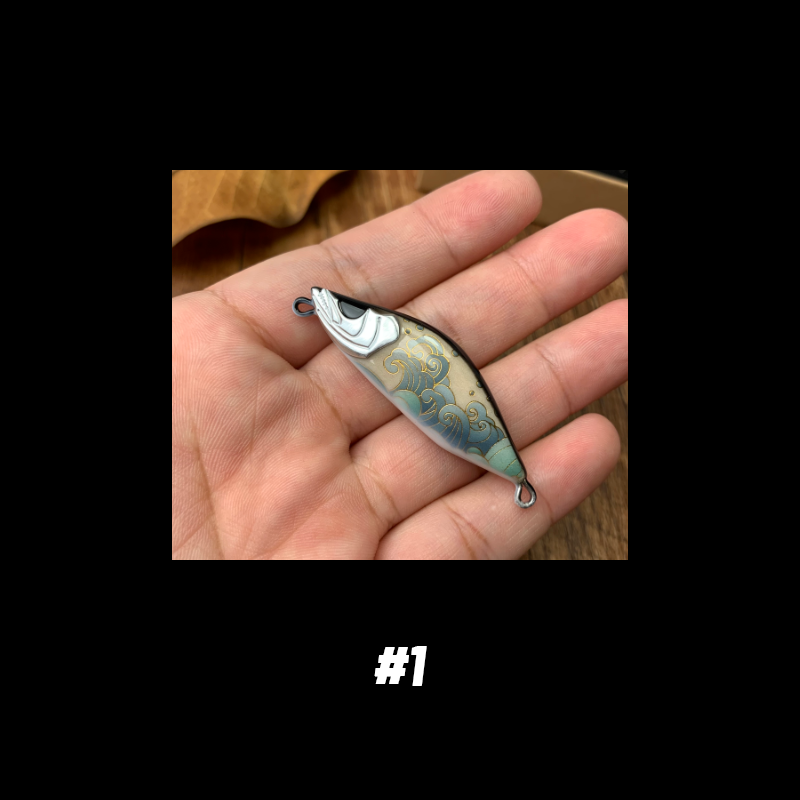 Mandarin Fish Shape Handmade Lure Wood Bait - #1