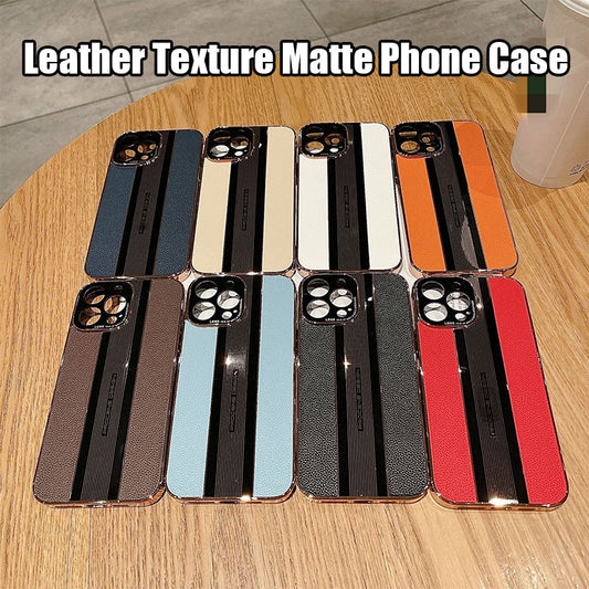 Leather Texture Matte Phone Case