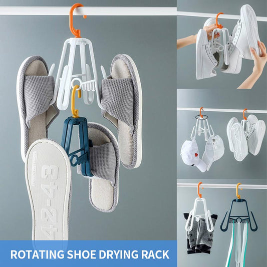 Rotatable Folding Shoe Drying Rack