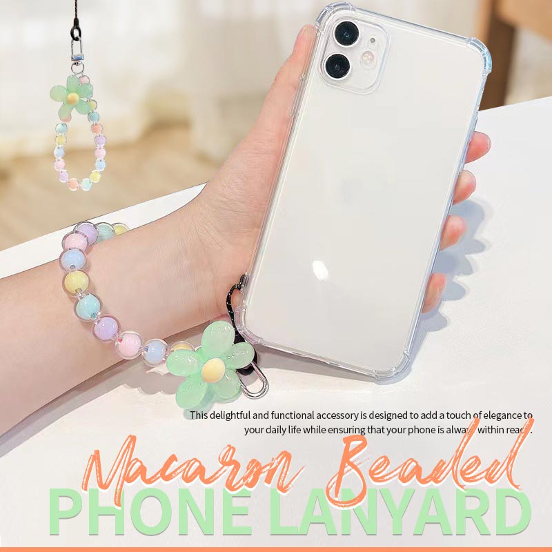 Macaron Beaded Phone Lanyard