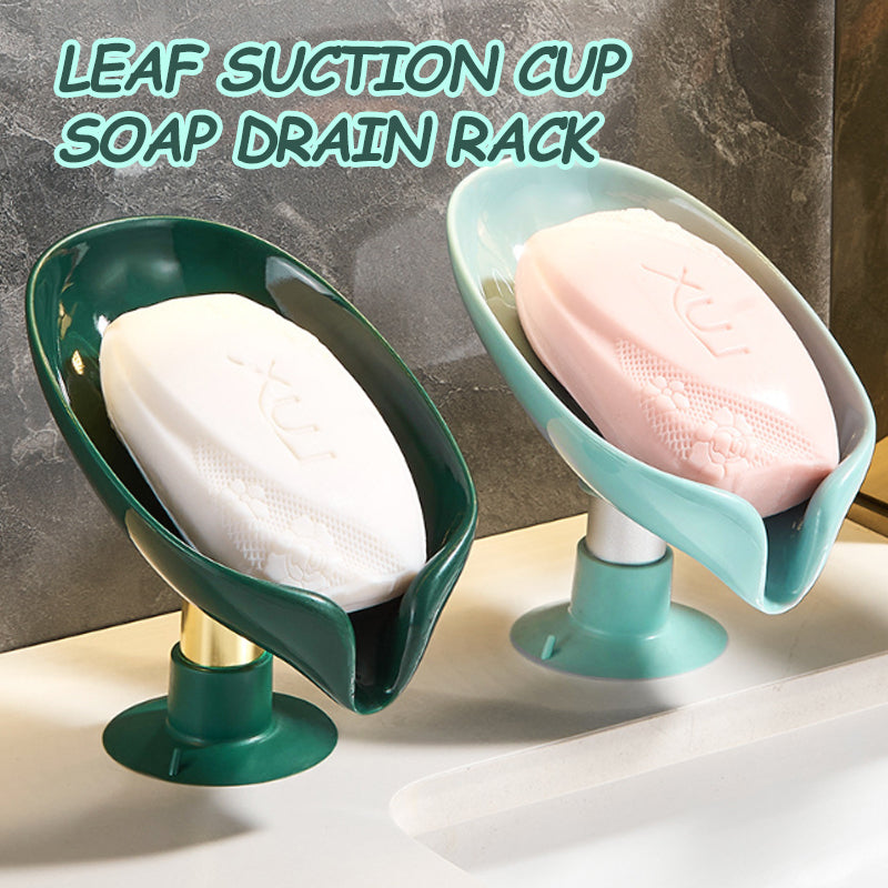 Leaf Suction Cup Soap Drain Rack