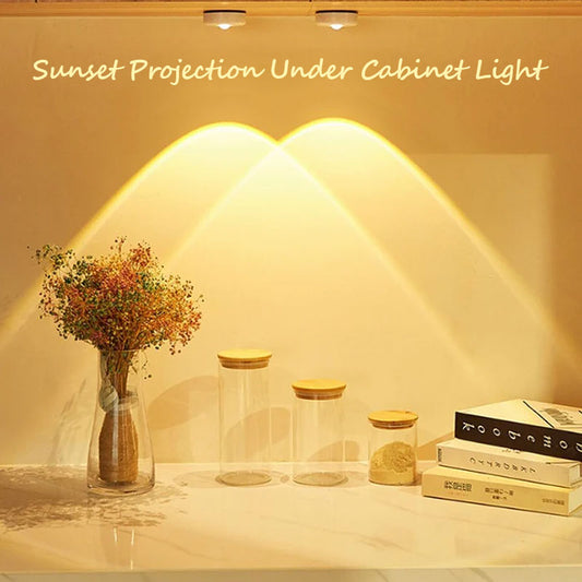 Sunset Projection Under Cabinet Light