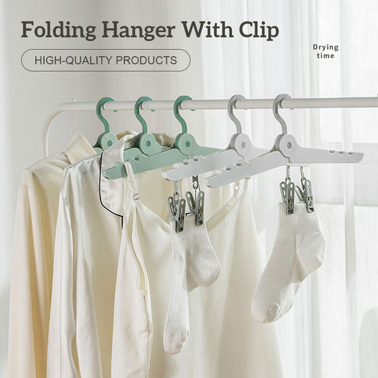 Folding Hanger With Clip