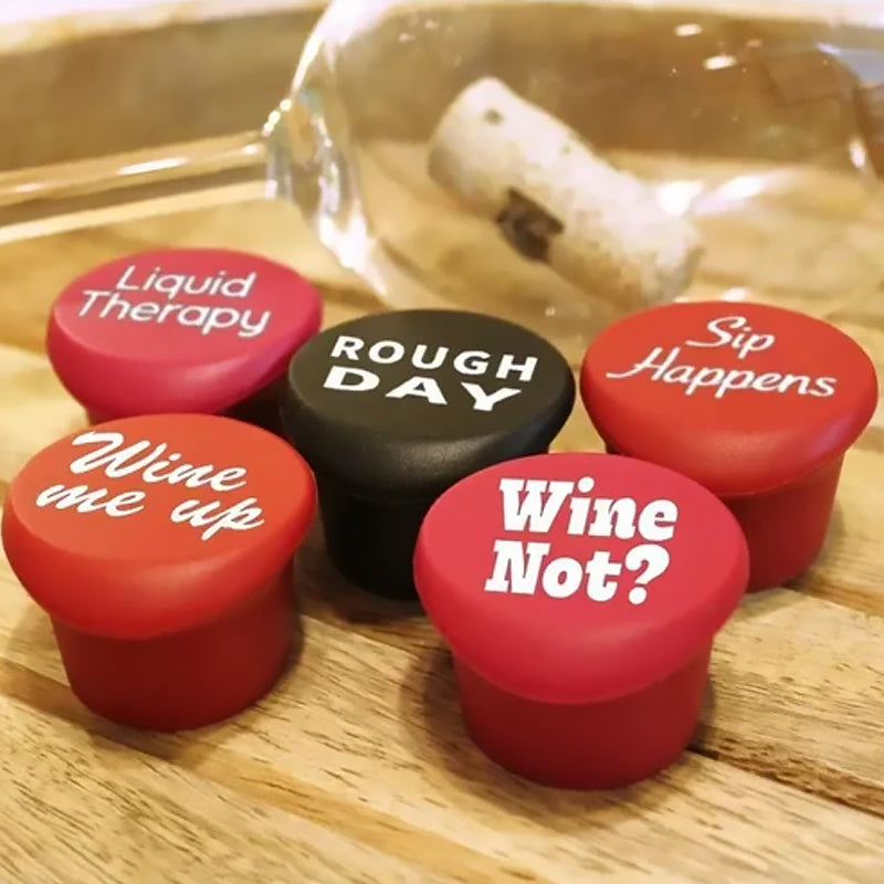 5-teiliges Set – lustige Silikon-Weinflaschenverschlüsse/wine cork