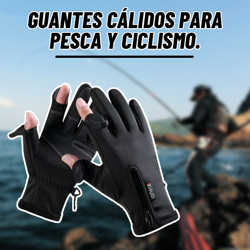 Guantes Cálidos Para Pesca Y Ciclismo./Cycling Fishing Gloves