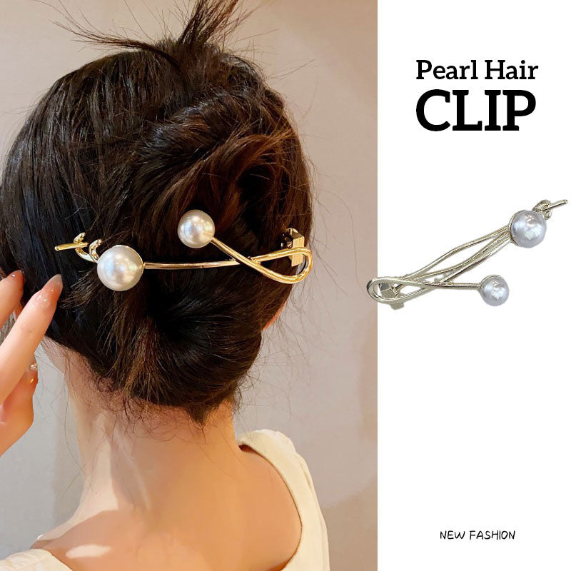 Two Pearl Twist Clips