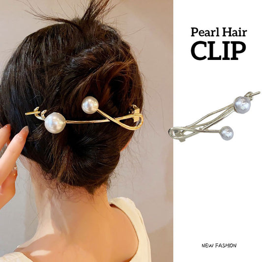 Two Pearl Twist Clips
