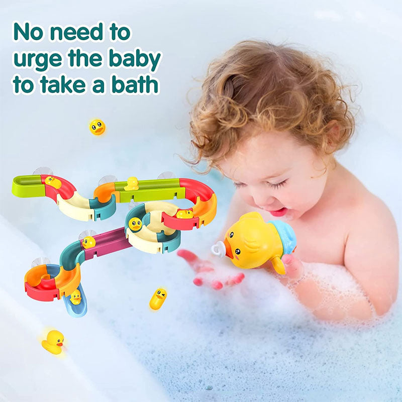 Diy Baby Playing With Water Sprinkler Assembled Track Slider