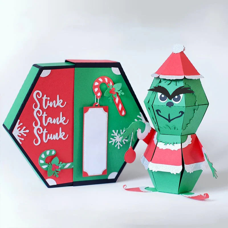 🥳3D-Popup-Boxkarte „Weihnachtsmann-Streich“🎁/🥳Santa Claus Prank 3D Pop Up Cards🎁