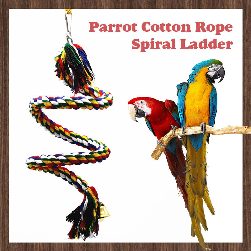 Parrot Cotton Rope Spiral Ladder