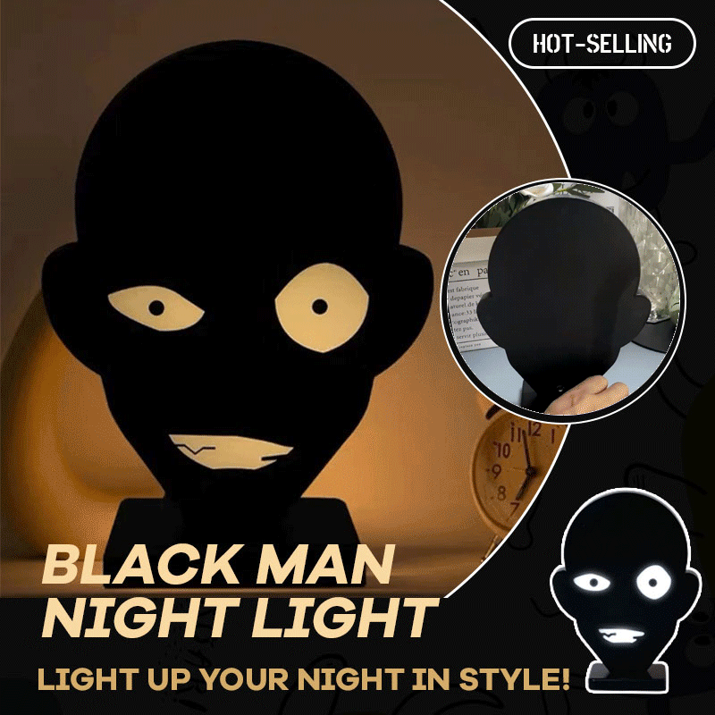 Black Man Night Light-🌙 Light up your night in style!