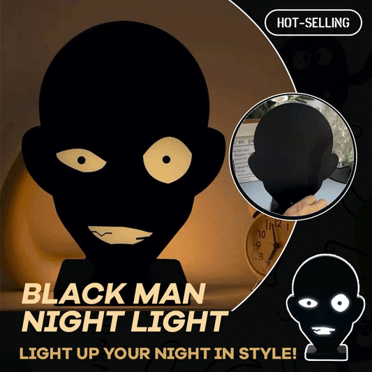 Black Man Night Light-🌙 Light up your night in style!