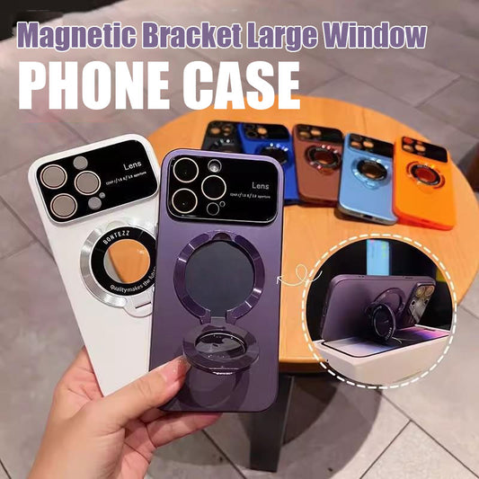 Magnetic Bracket Large Window Phone Case