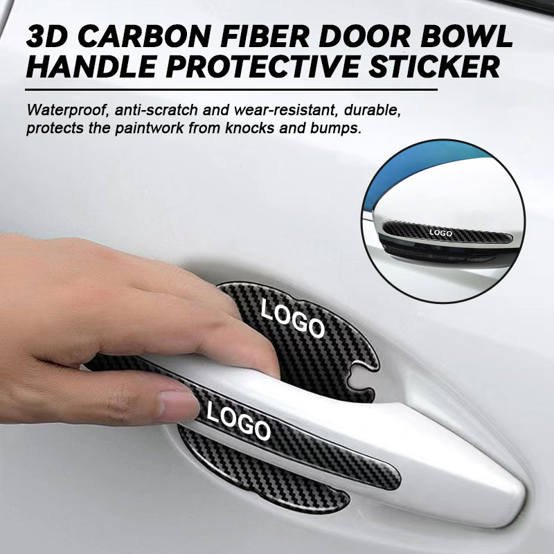 customize 3D Carbon Fiber Door Bowl Handle Protective Sticker
