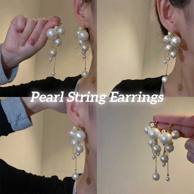 Pearl String Earrings