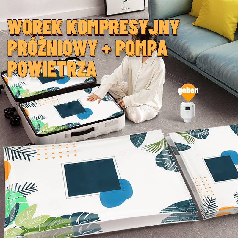 Worek Kompresyjny Próżniowy + Pompa Powietrza/ Vacuum compression bag + air pump