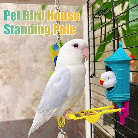 Pet Bird House Standing Pole（Random Color）