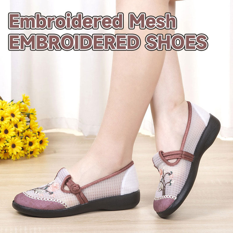 Embroidered Mesh Embroidered Shoes