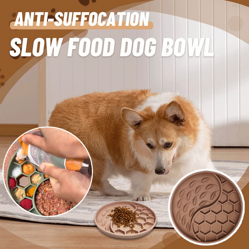 Anti-choking Slow Food Dog Bowl Plates