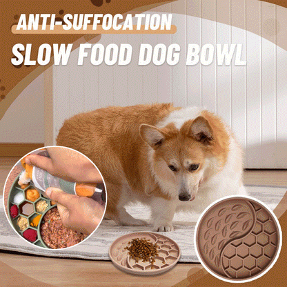 Anti-choking Slow Food Dog Bowl Plates