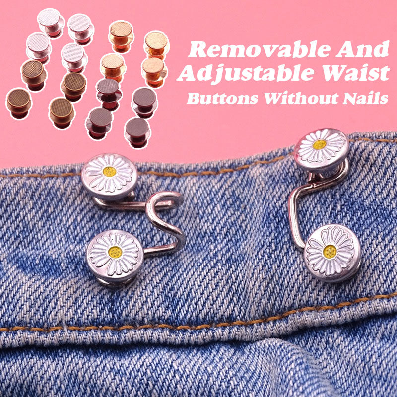 Removable And Adjustable Waist Buttons Without Nails（2pcs）